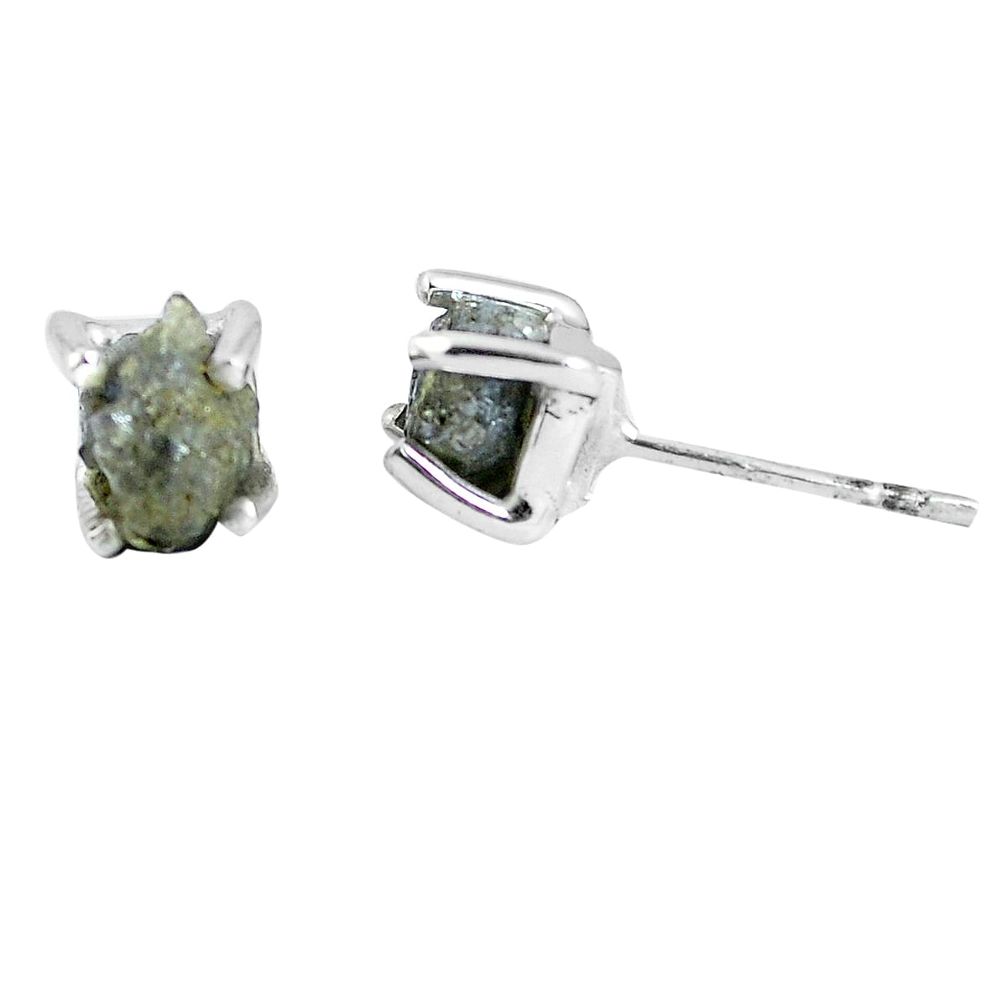 925 sterling silver natural diamond rough stud earrings jewelry m75100