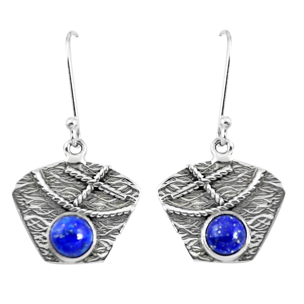 925 sterling silver natural blue lapis lazuli dangle earrings jewelry m75516