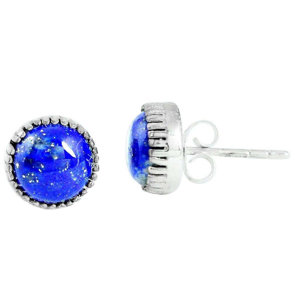 925 sterling silver natural blue lapis lazuli stud earrings jewelry m80777