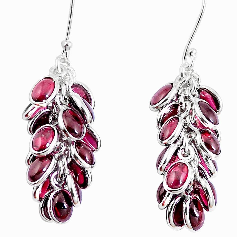 Natural red garnet 925 sterling silver chandelier earrings jewelry m81882