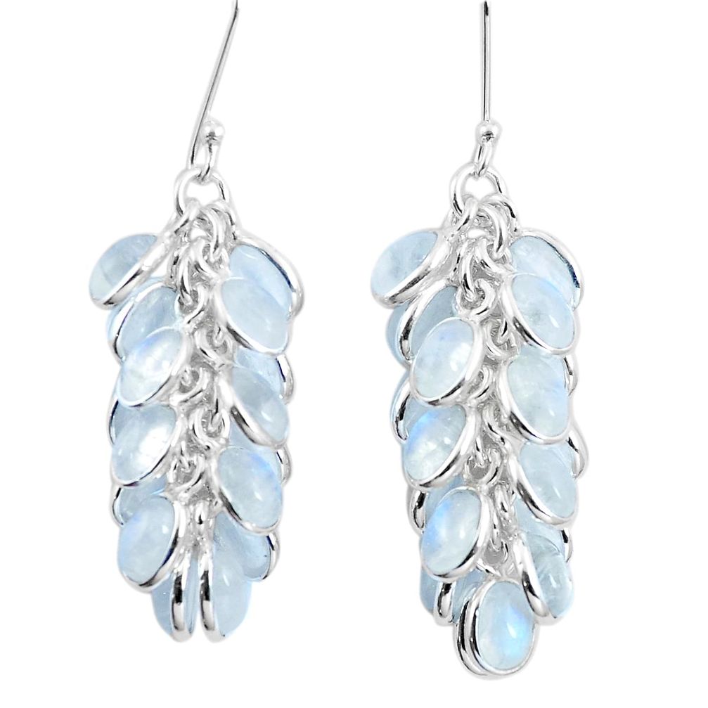 925 silver natural rainbow moonstone chandelier earrings jewelry m81893