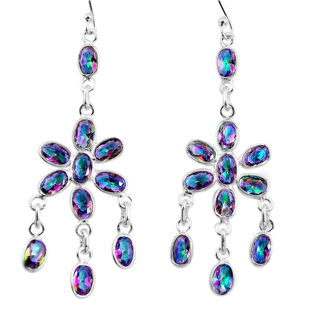 925 sterling silver multi color rainbow topaz chandelier earrings jewelry m81951
