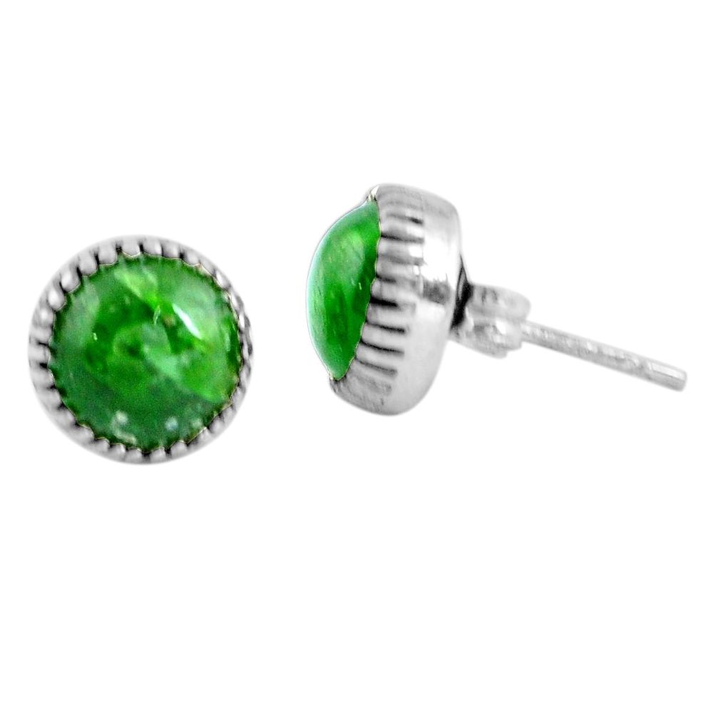 925 sterling silver natural green chrome diopside stud earrings jewelry m83805