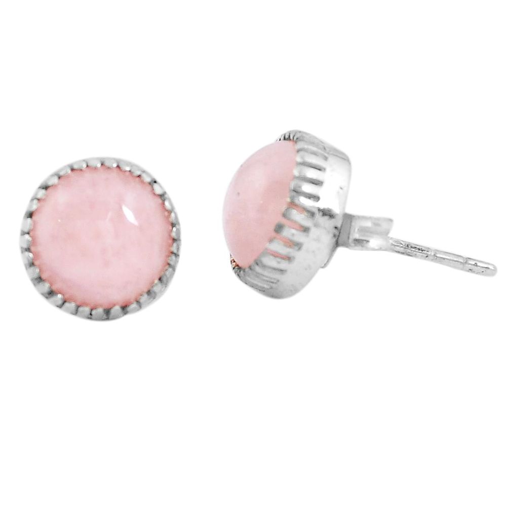 5.74cts natural pink morganite 925 sterling silver stud earrings jewelry m83835