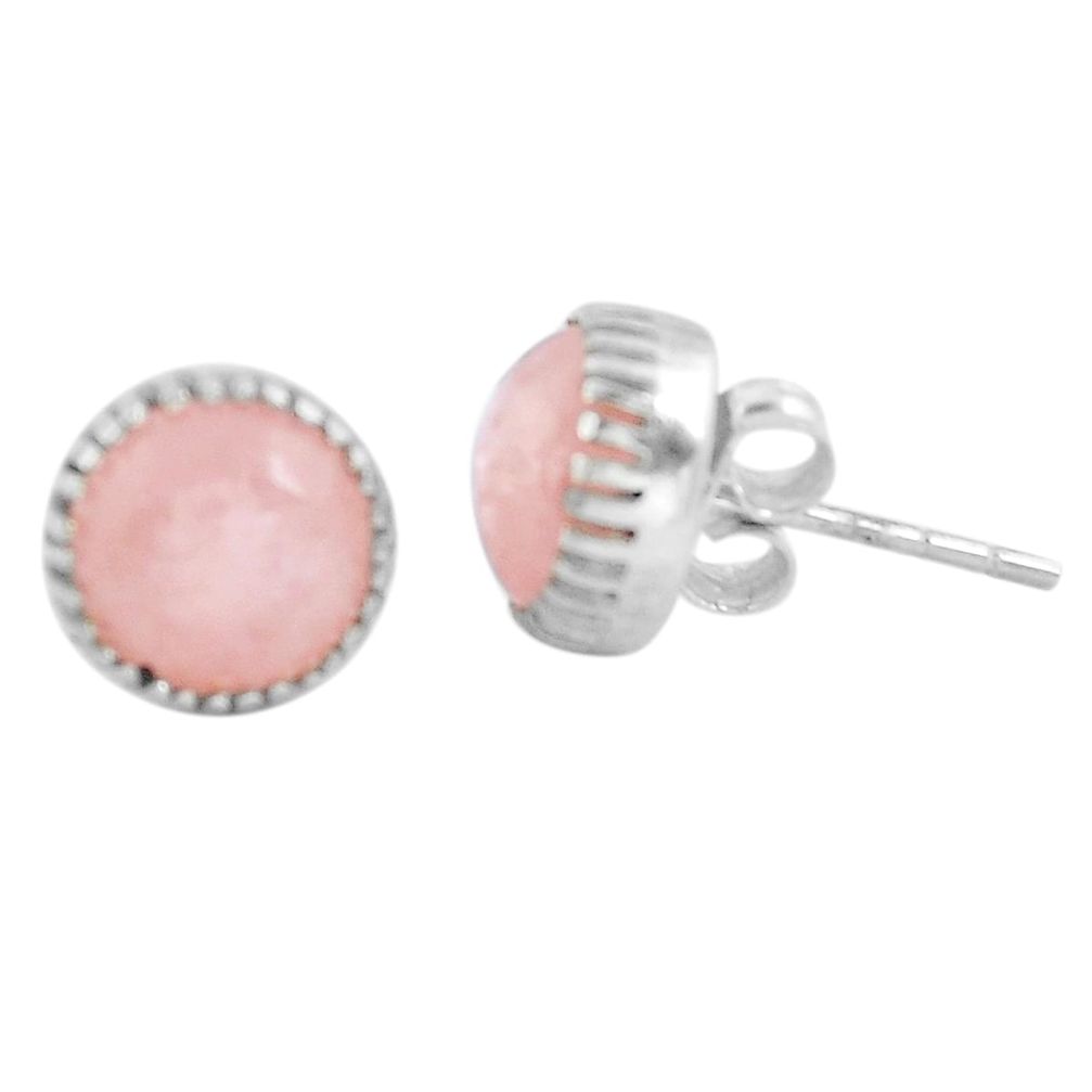 5.85cts natural pink morganite 925 sterling silver stud earrings jewelry m83837