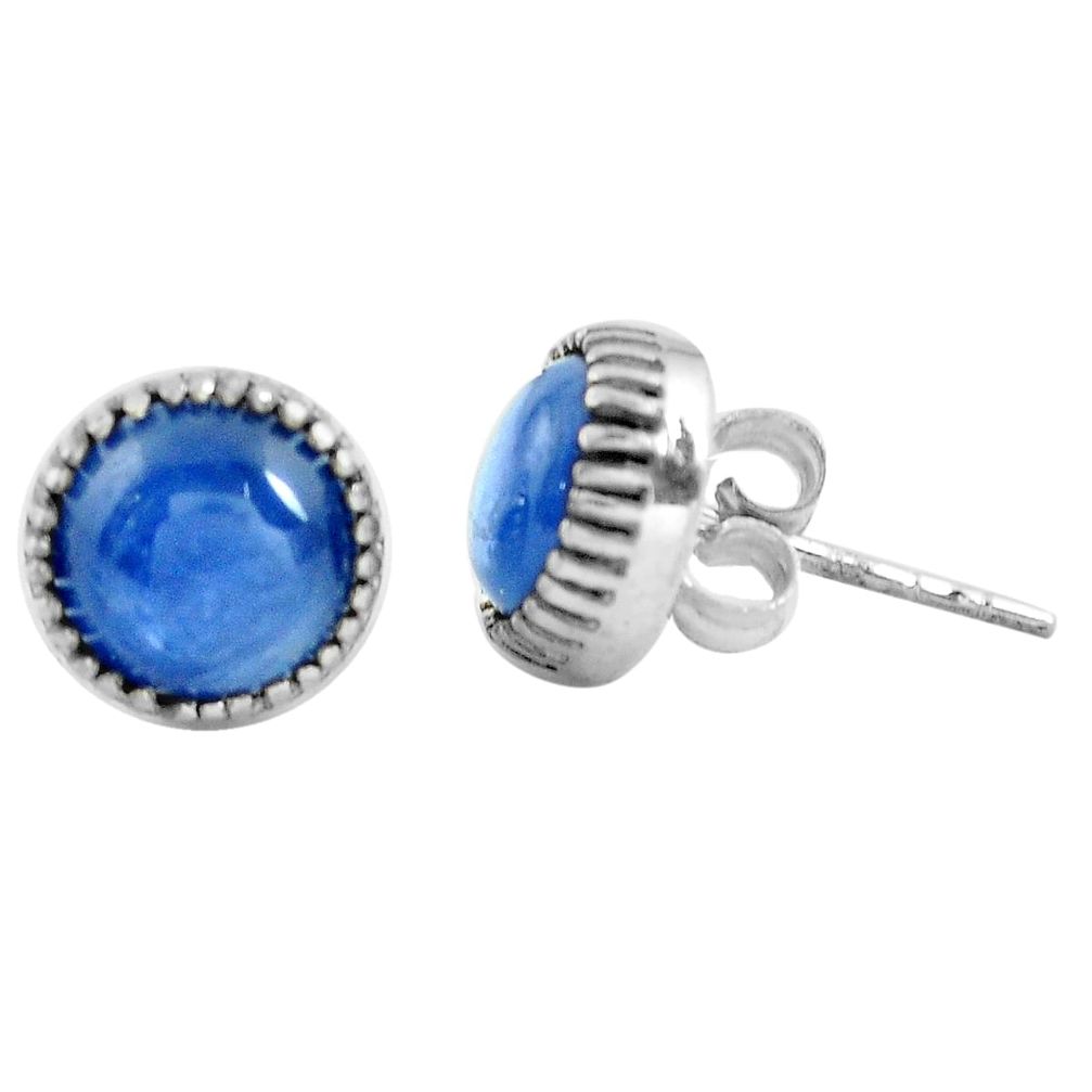 6.26cts natural blue kyanite 925 sterling silver stud earrings jewelry m83845