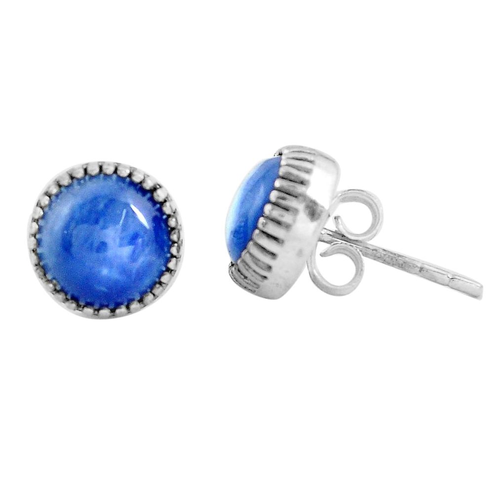 5.60cts natural blue kyanite 925 sterling silver stud earrings jewelry m83849