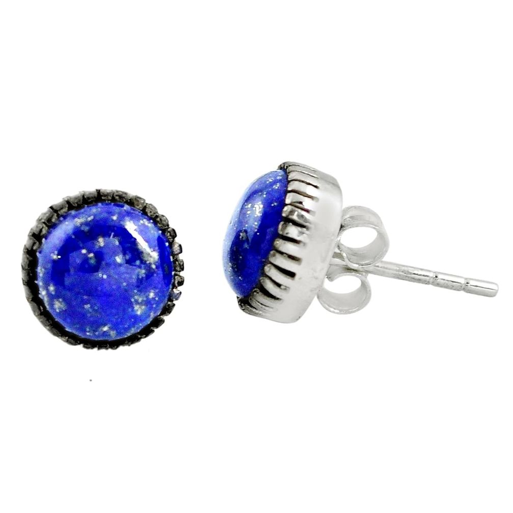 925 sterling silver natural blue lapis lazuli stud earrings jewelry m83880