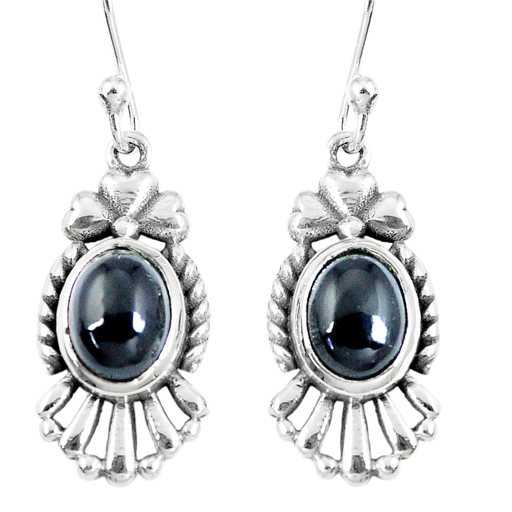 4.02cts natural black onyx 925 sterling silver dangle earrings jewelry m94609