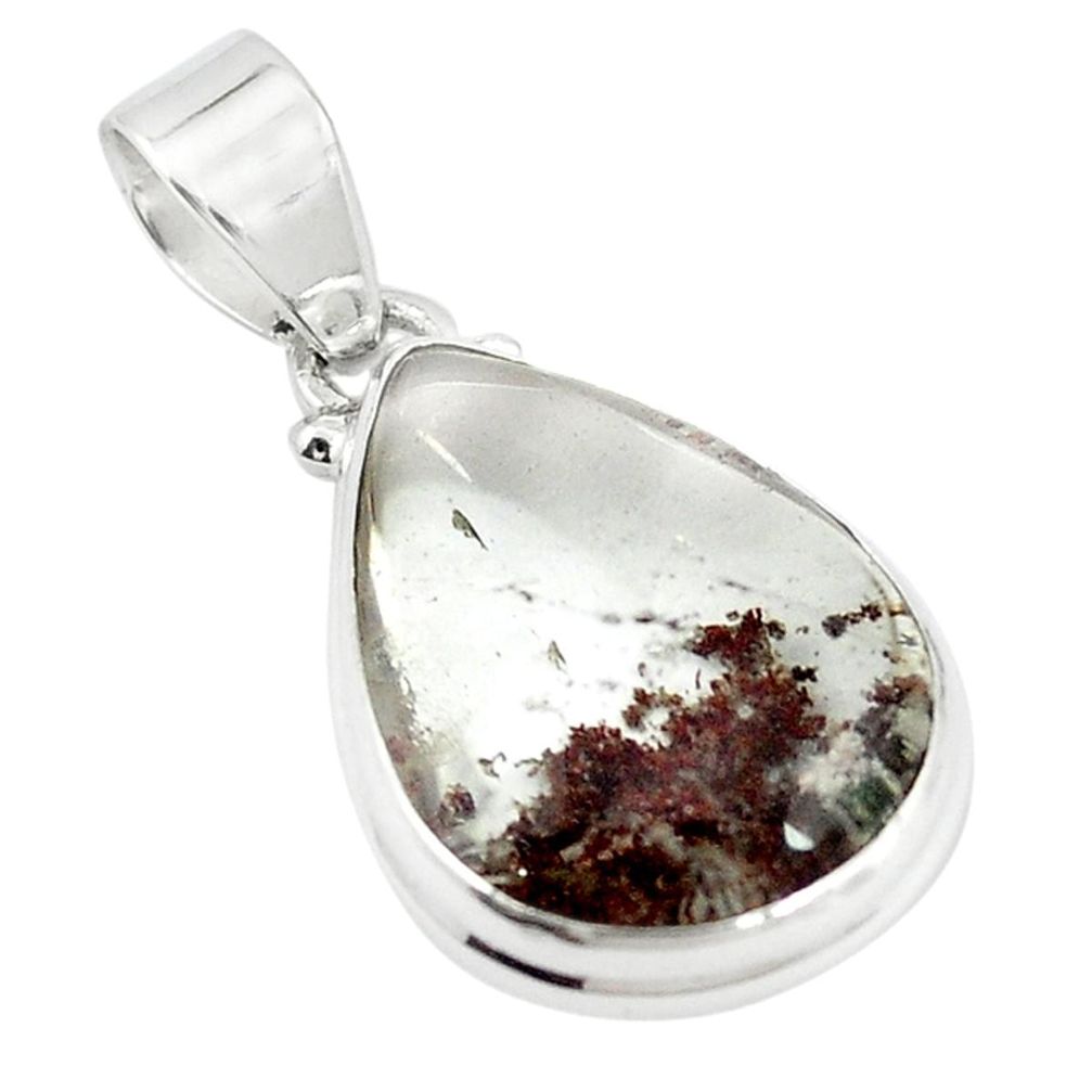 15.08cts natural scenic lodolite 925 sterling silver pendant jewelry m1011