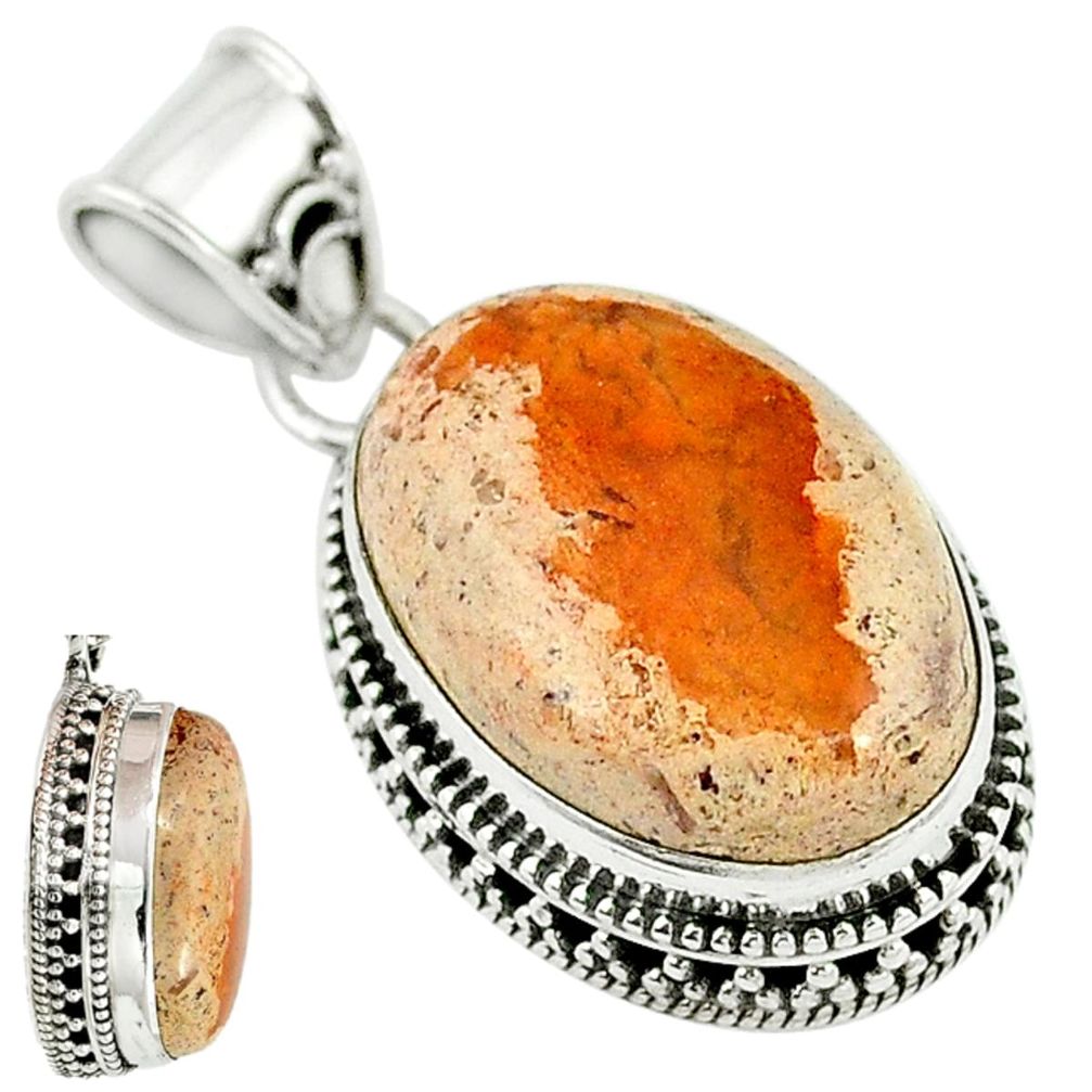 925 sterling silver natural multi color mexican fire opal oval pendant m10255