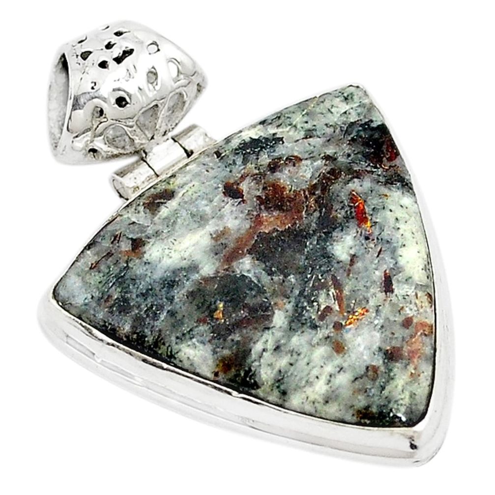 Natural bronze astrophyllite (star leaf) 925 silver pendant jewelry m17762