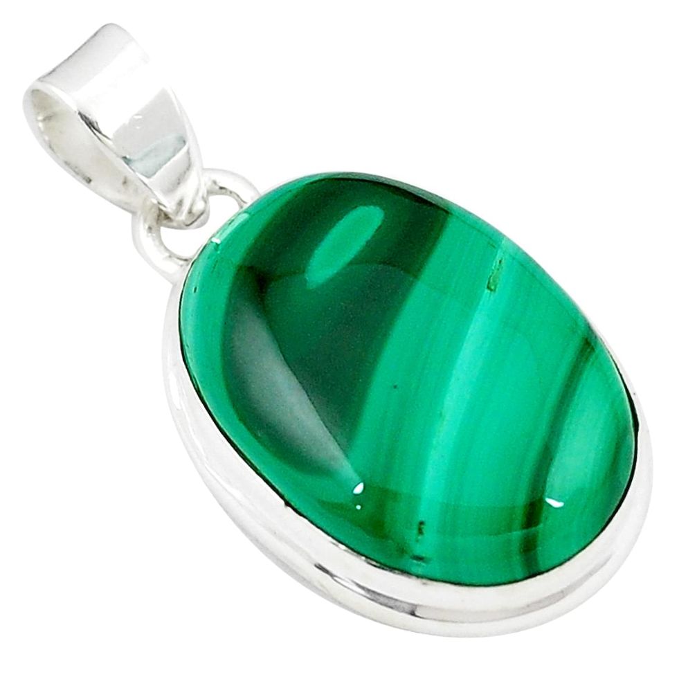 925 silver natural green malachite (pilot's stone) pendant jewelry m27738