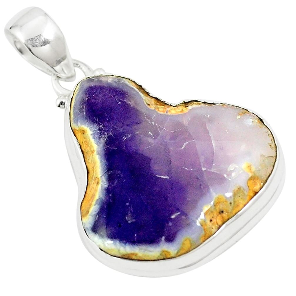 925 sterling silver natural purple opal fancy pendant jewelry m32060