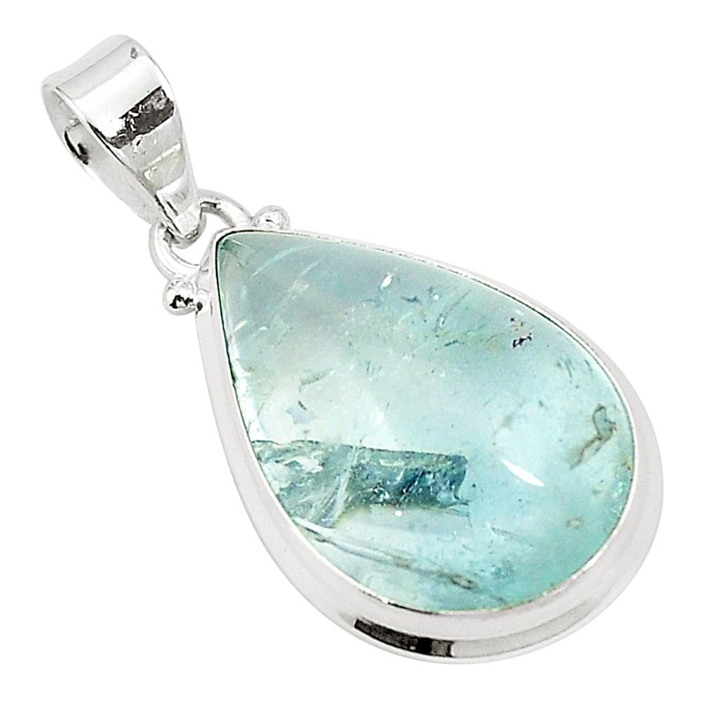 925 sterling silver natural untreated blue topaz pear pendant jewelry m33790