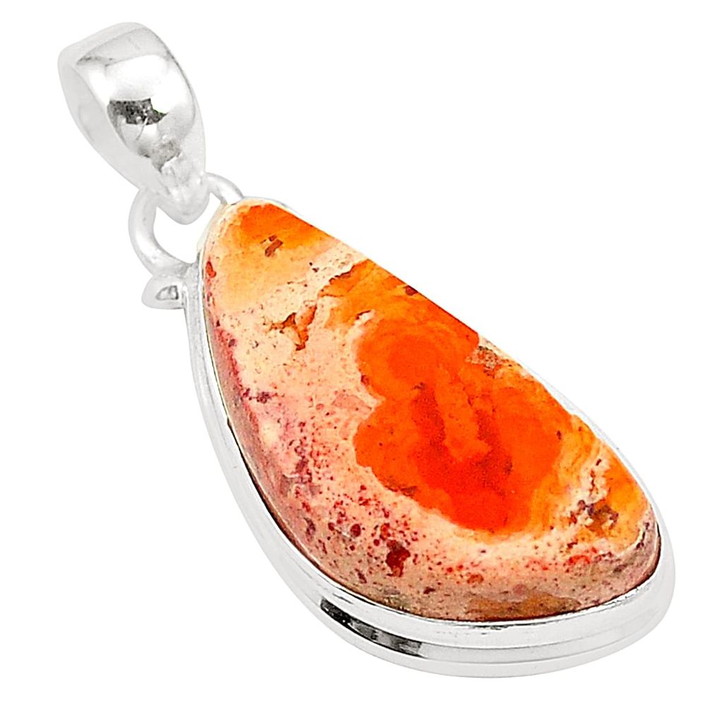 Natural multi color mexican fire opal 925 sterling silver pendant m34926