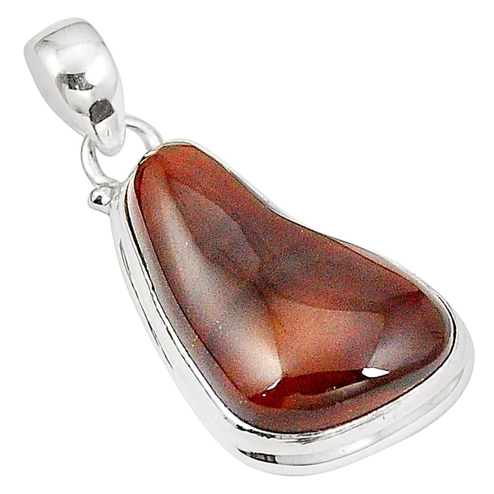 Natural multi color mexican fire agate 925 silver pendant jewelry m35335