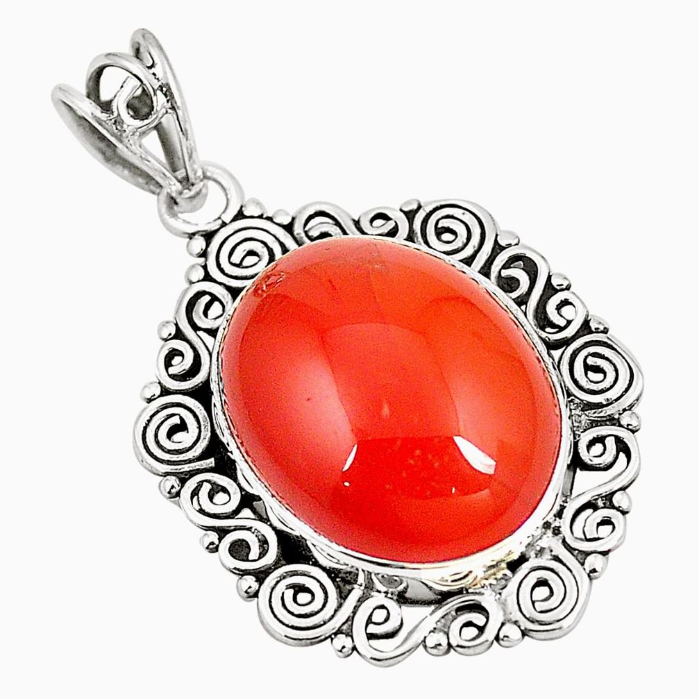 925 sterling silver natural honey onyx oval shape pendant jewelry m39919