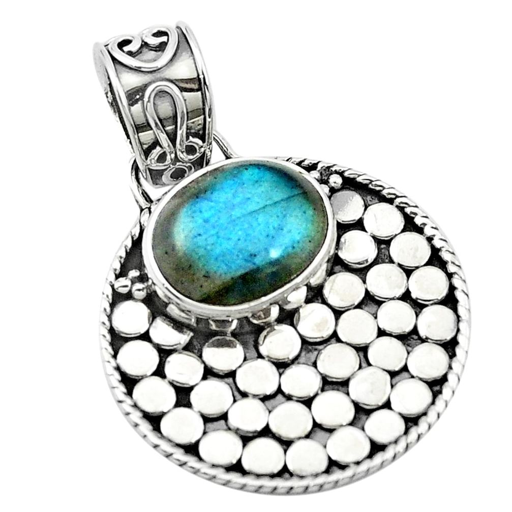 925 sterling silver natural blue labradorite pendant jewelry m51733