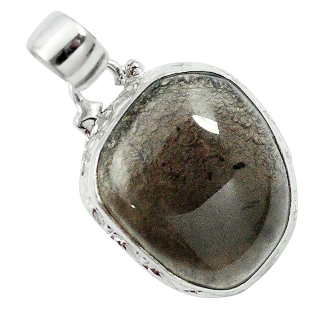 Natural brown agni manitite 925 sterling silver pendant jewelry m52124