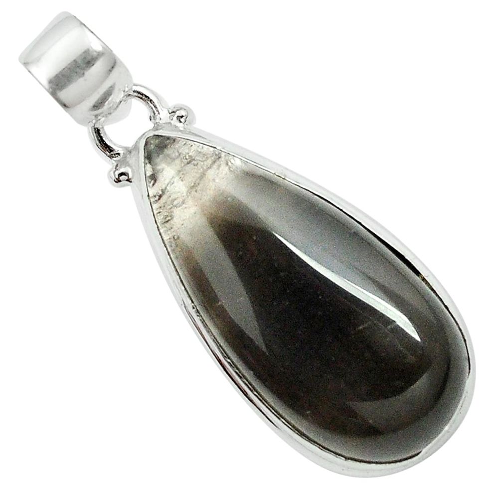 925 sterling silver natural brown agni manitite pendant jewelry m52131