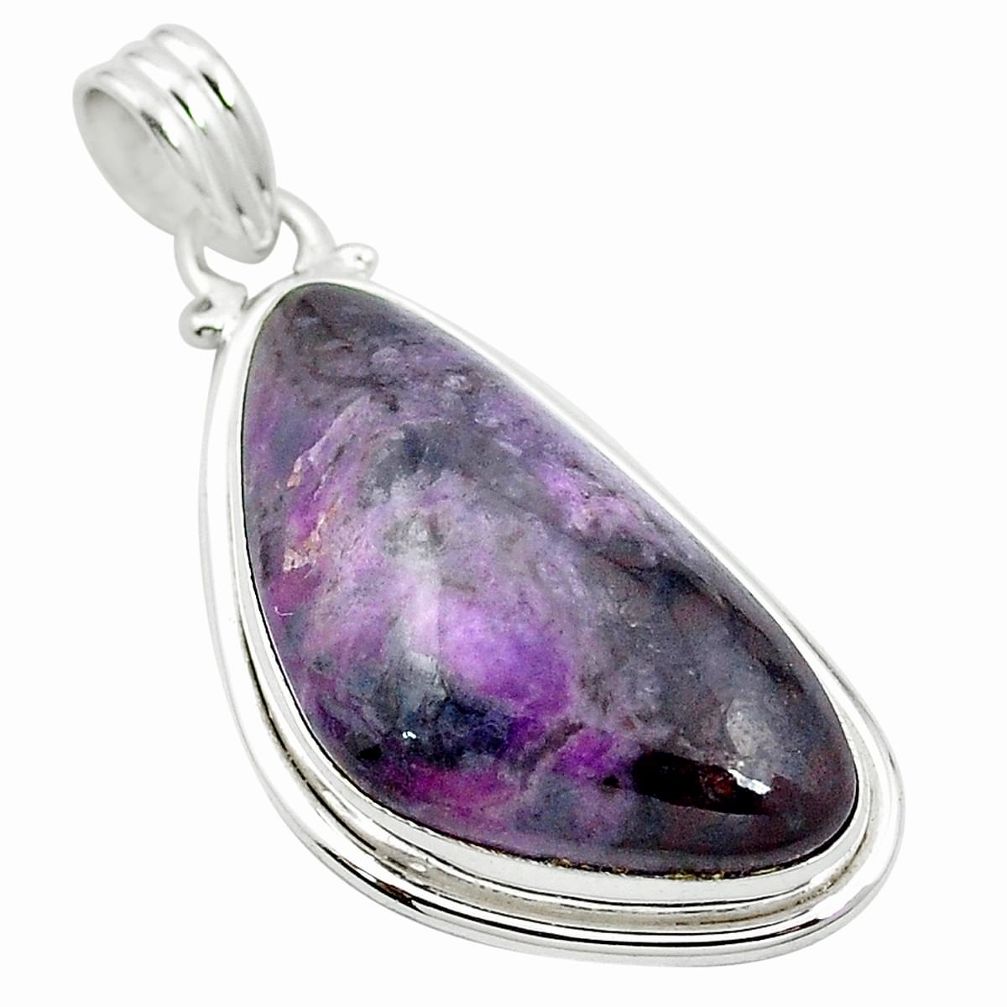 26.14cts natural purple sugilite 925 sterling silver pendant jewelry m52205