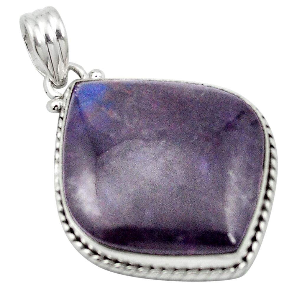 23.70cts natural purple sugilite 925 sterling silver pendant jewelry m52224