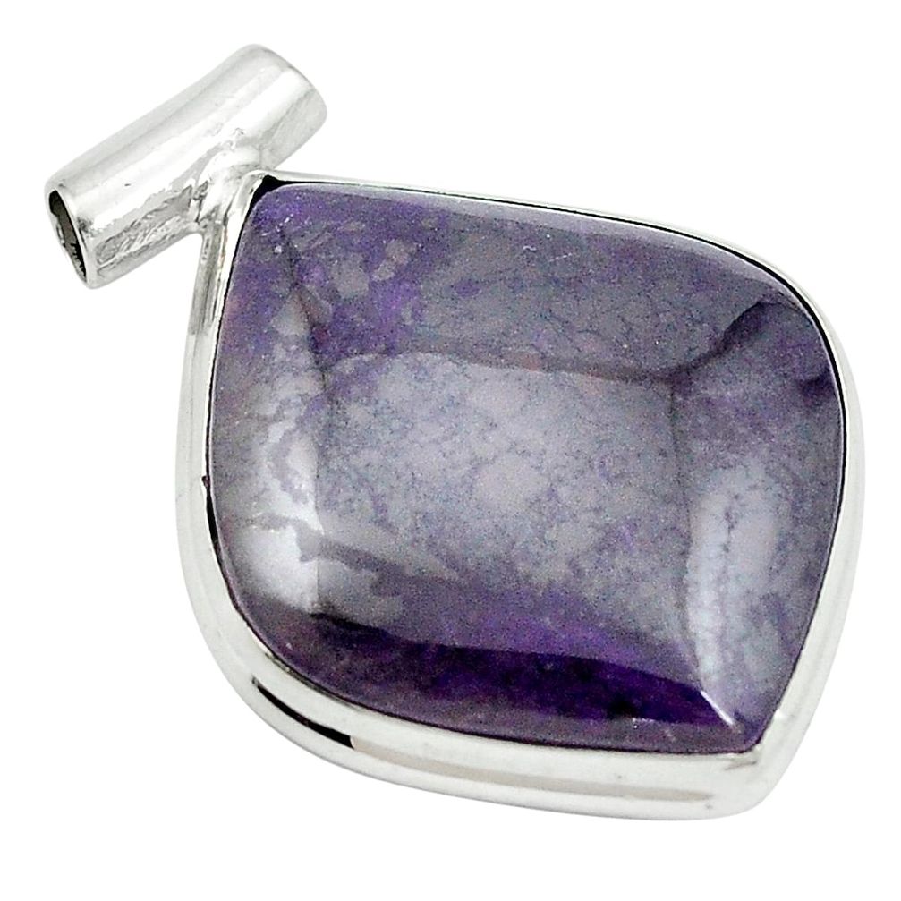 27.61cts natural purple sugilite 925 sterling silver pendant jewelry m52237