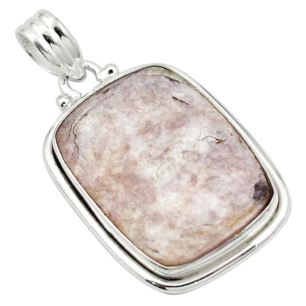 Natural purple muscovite 925 sterling silver pendant jewelry m52360