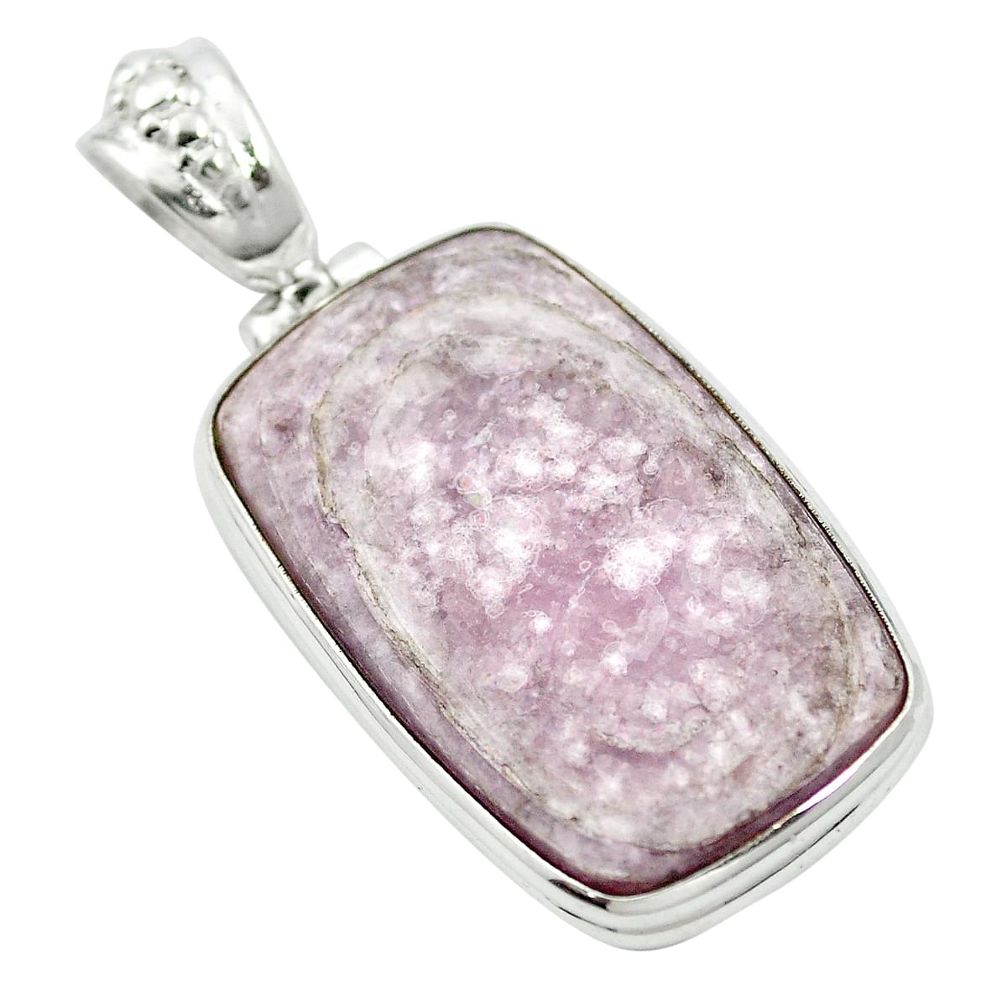 Natural purple muscovite 925 sterling silver pendant jewelry m52361