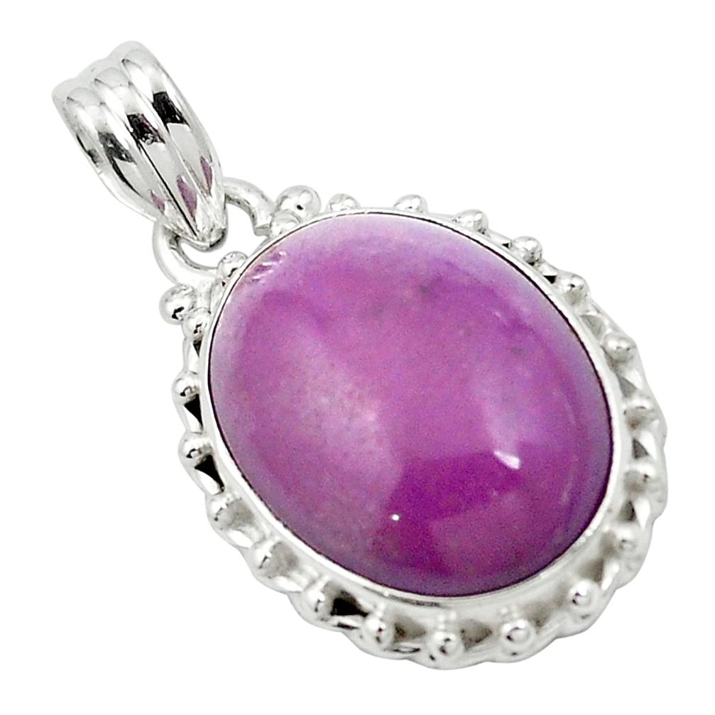 925 silver natural purple phosphosiderite (hope stone) pendant jewelry m52479