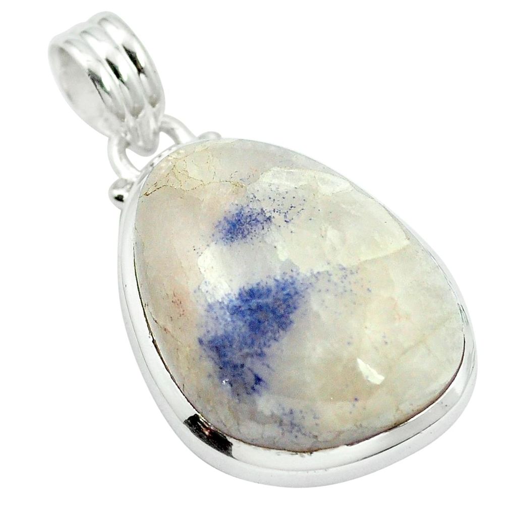 Natural blue dumortierite 925 sterling silver pendant jewelry m52516