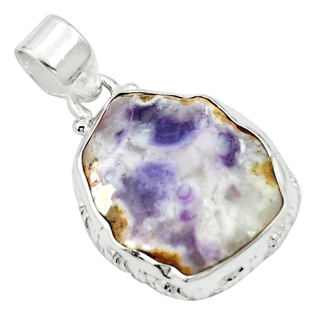 925 sterling silver natural purple opal fancy pendant jewelry m52573