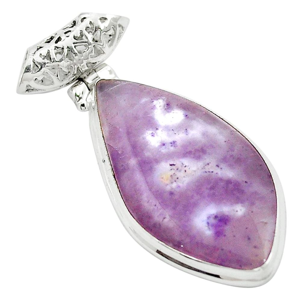 925 sterling silver natural purple opal fancy pendant jewelry m52575