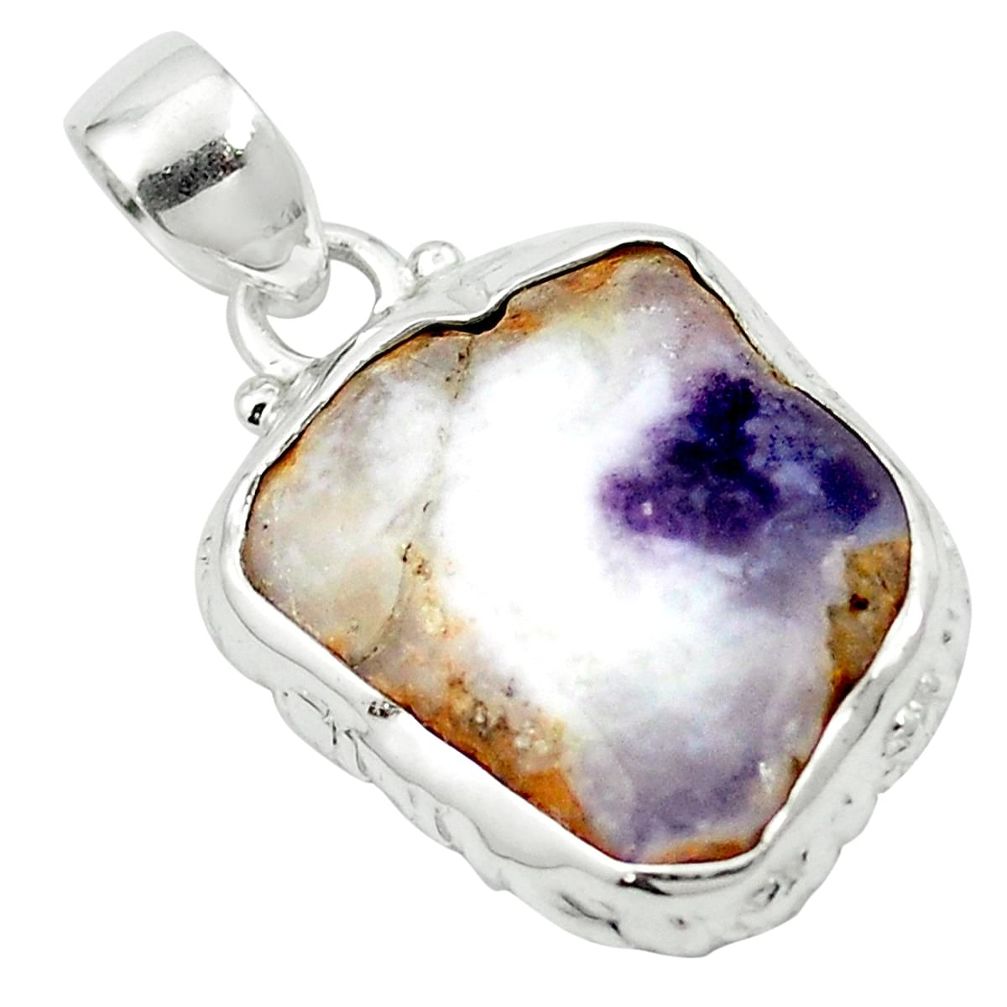 925 sterling silver natural purple opal fancy pendant jewelry m52581