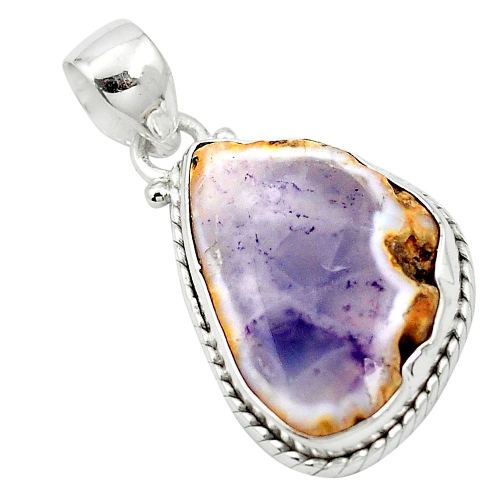 Natural purple opal 925 sterling silver pendant jewelry m52582