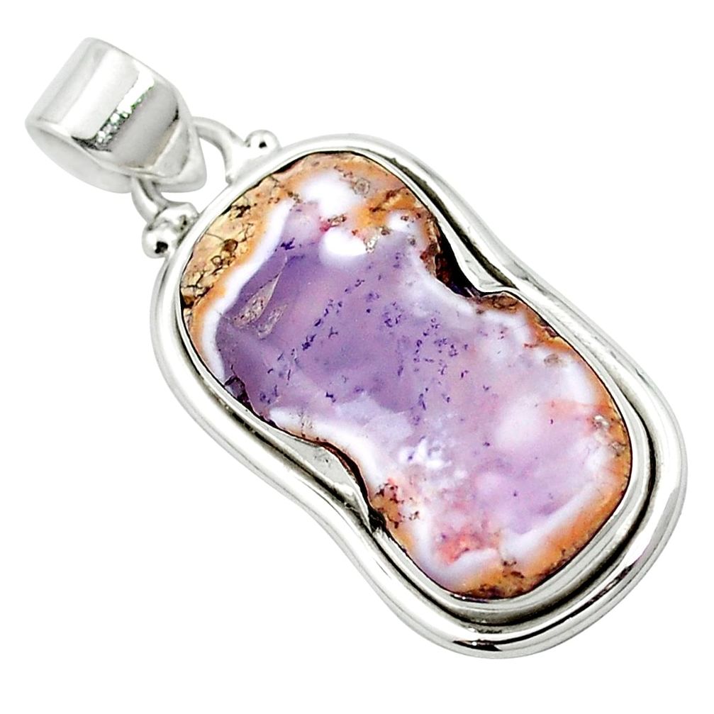 Natural purple opal fancy 925 sterling silver pendant jewelry m52587