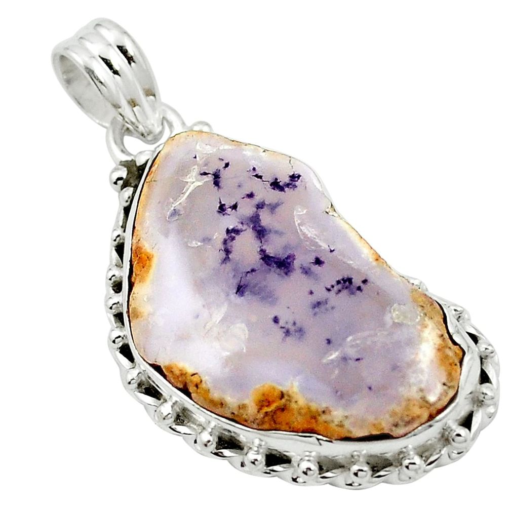 Natural purple opal fancy 925 sterling silver pendant jewelry m52594
