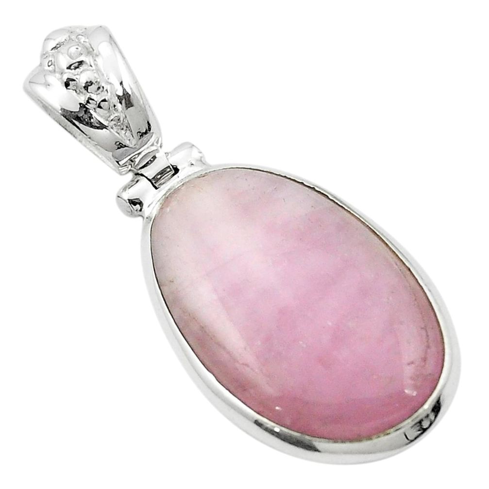 15.48cts natural pink kunzite 925 sterling silver pendant jewelry m52826