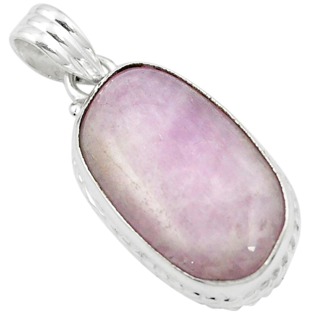 19.15cts natural pink kunzite 925 sterling silver pendant jewelry m52840