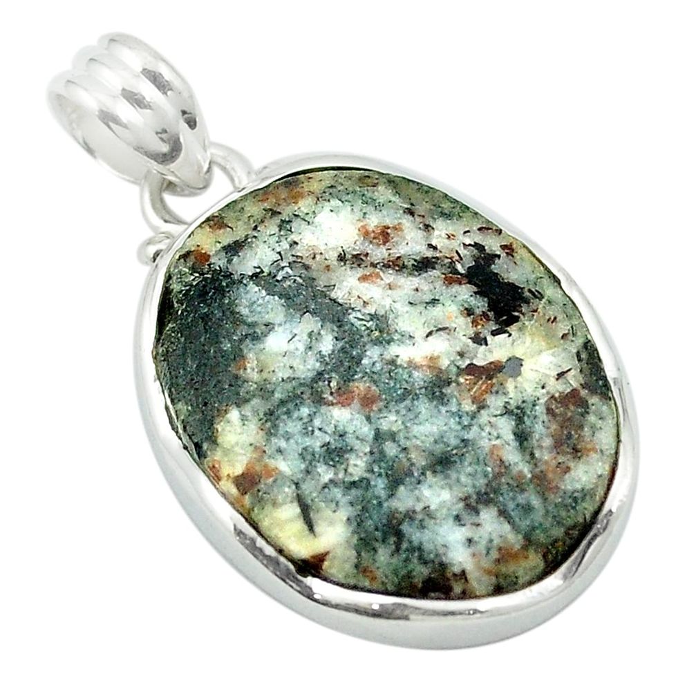 Natural bronze astrophyllite (star leaf) 925 sterling silver pendant m53948