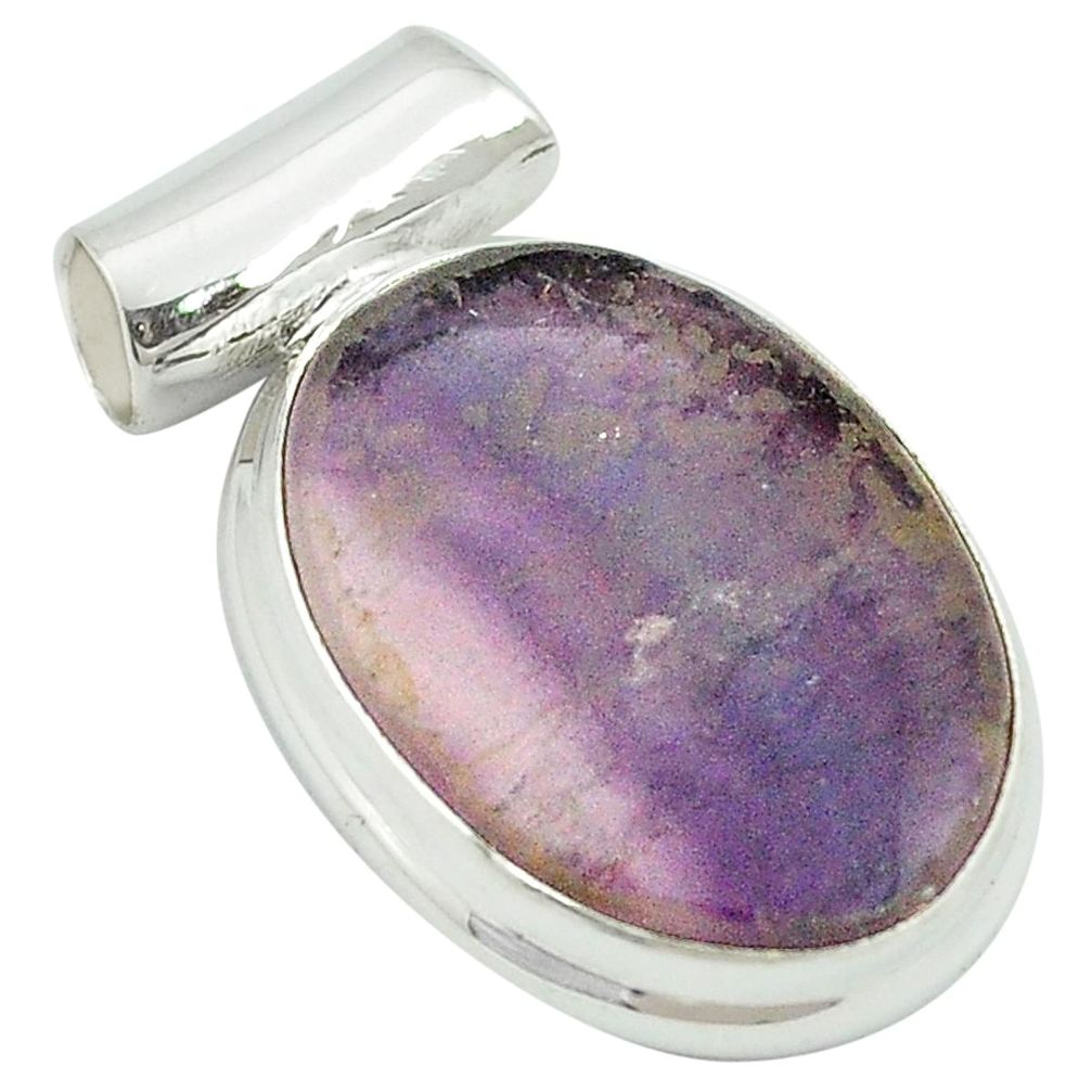 Natural multi color fluorite 925 sterling silver pendant jewelry m56103