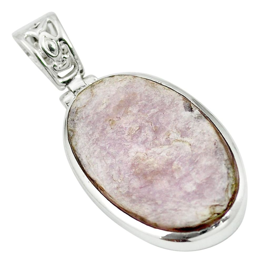 20.86cts natural purple muscovite 925 sterling silver pendant jewelry m56658