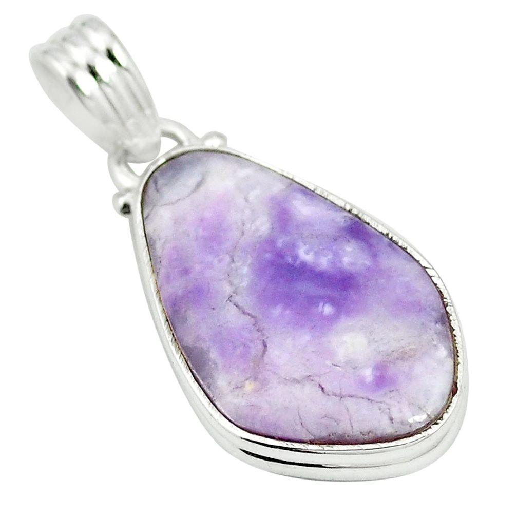 Natural purple opal 925 sterling silver pendant jewelry m56661