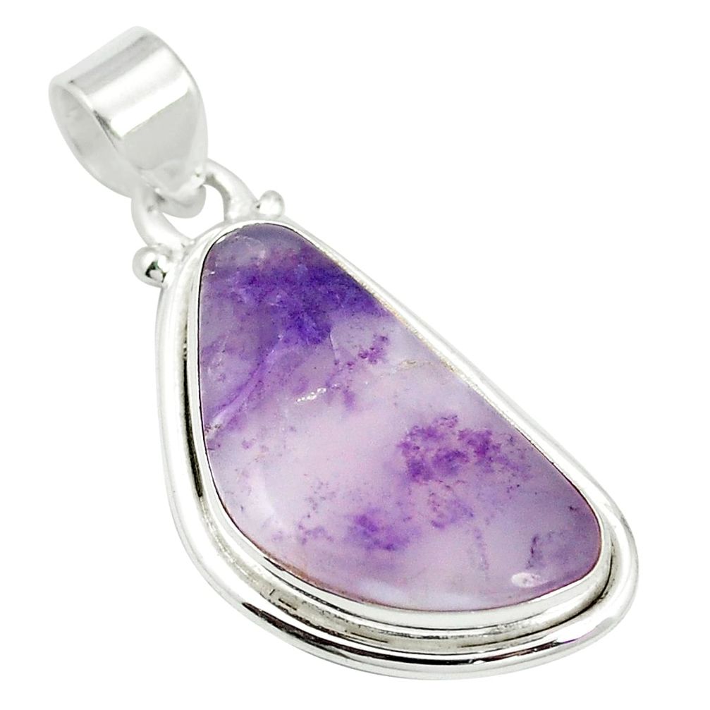 Natural purple opal 925 sterling silver pendant jewelry m56663