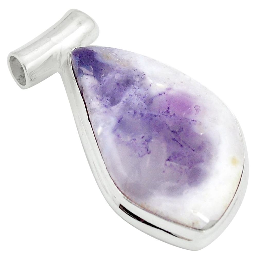 925 sterling silver natural purple opal fancy pendant jewelry m56664