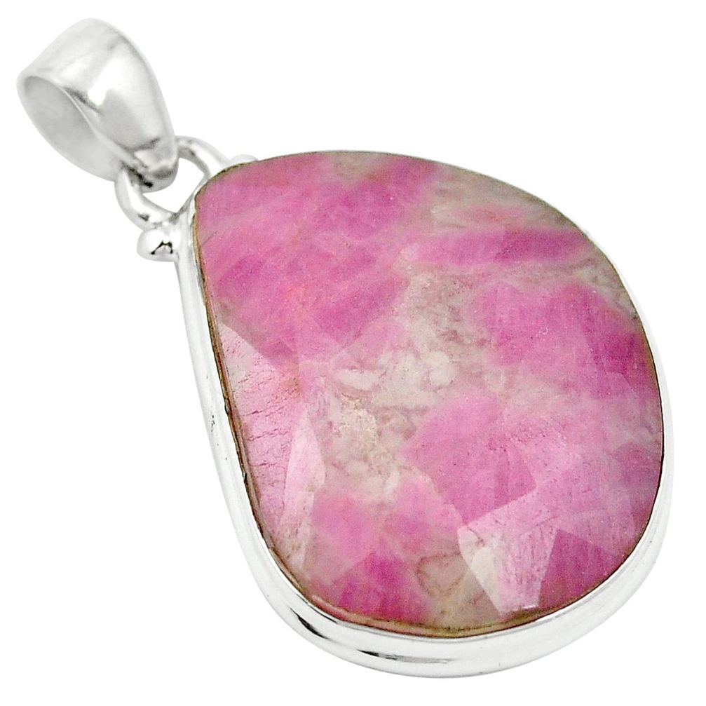 21.92cts natural ruby in quartz 925 sterling silver pendant jewelry m57209