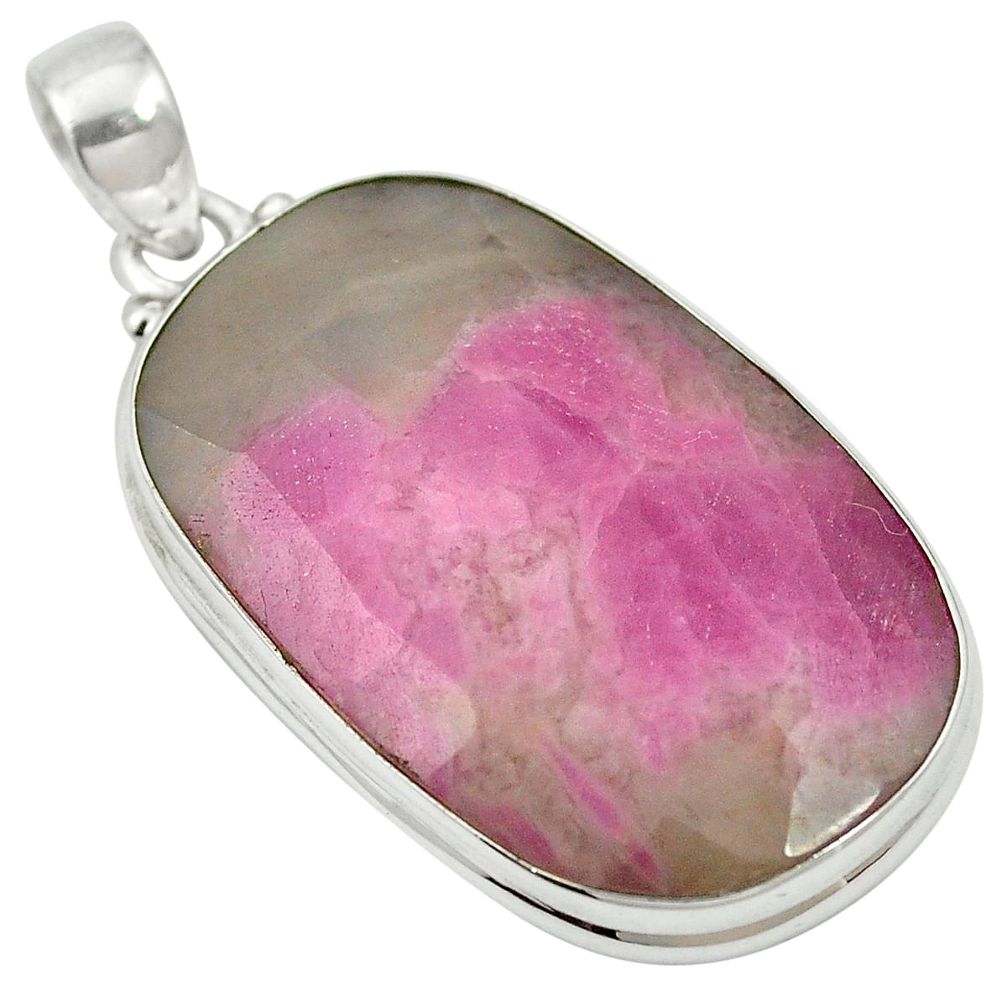 31.38cts natural ruby in quartz 925 sterling silver pendant jewelry m57210