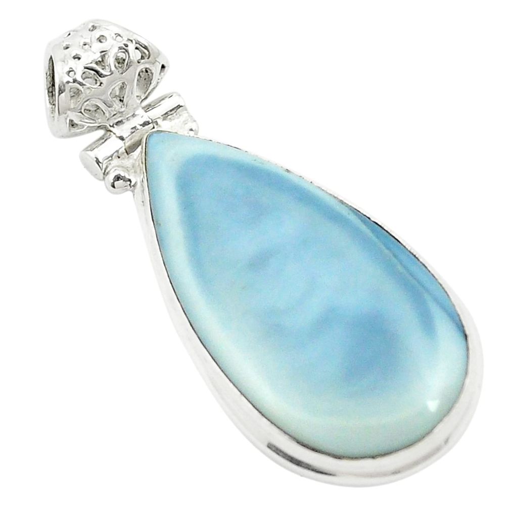 Natural blue owyhee opal 925 sterling silver pendant jewelry m58391