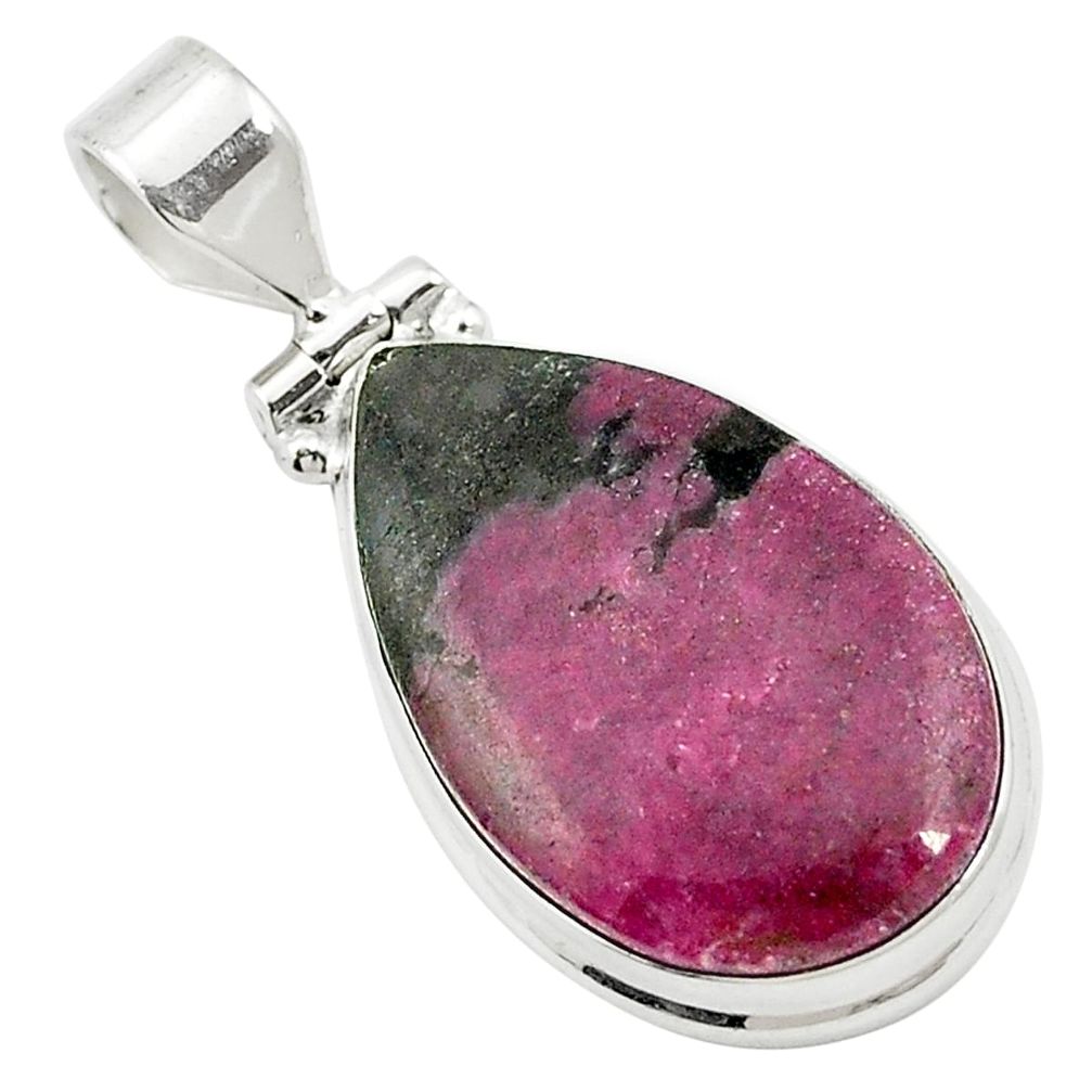 27.13cts natural red ruby 925 sterling silver pendant jewelry m58469